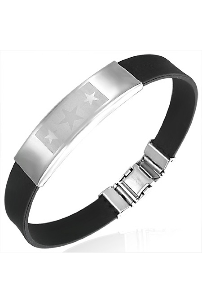 Unisex apyrankė su plieno dekoracija